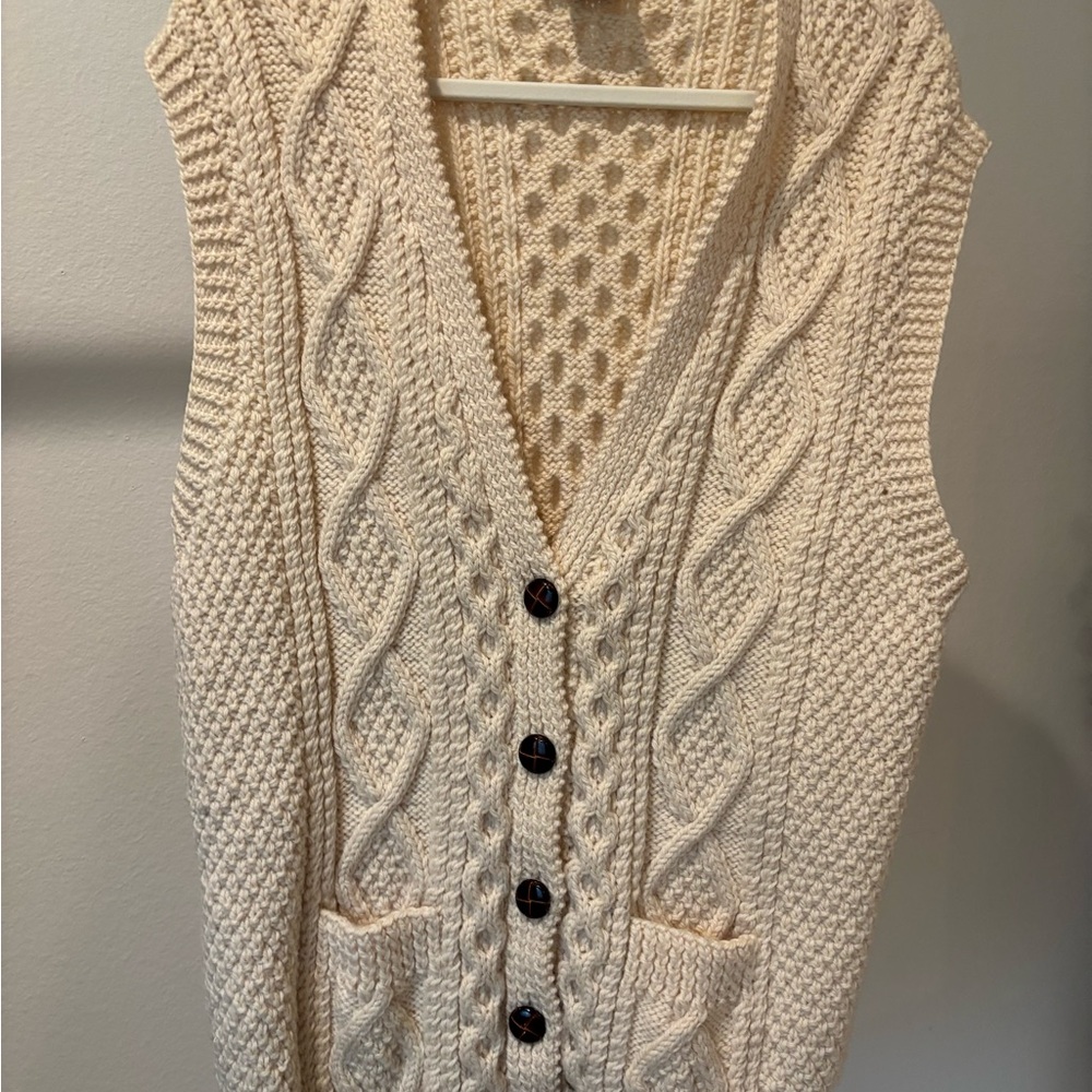 Blarney Woollen Mills  Knit Cardigan Vest